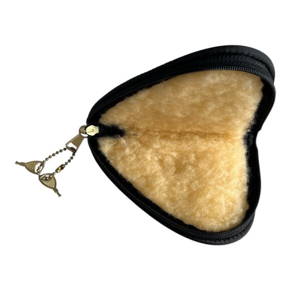 North American Arms Burgundy Pistol Pouch with Keys Faux Leather Zip Case - Picture 3 of 4